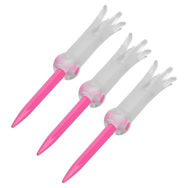 Foldbar Anti-Flyvende Drejelig Golf Trænings Tee Kuglemarkør Pink