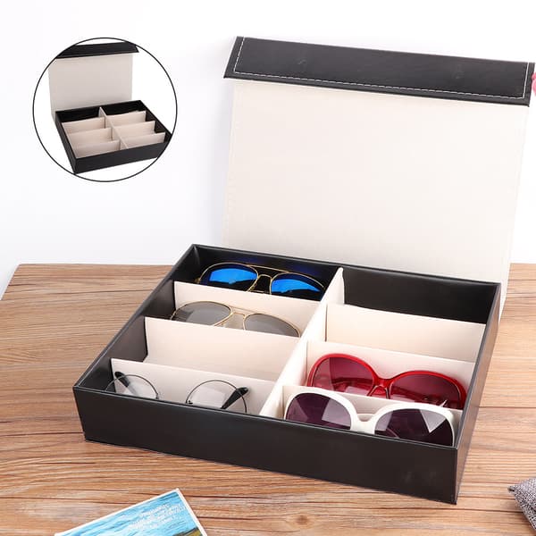 Delikat 8 Gitre Brilleboks Solbrille Organizer Brille Display Opbevaringsetuier
