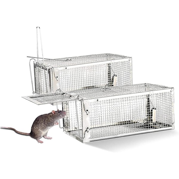 Catch Trap, 2 kpl Catch Trap häkki, uudelleenkäytettävä rotan ansa hiirrottien ja muiden samankokoisten jyrsijöiden pyydystämiseen (helppo) (2 kpl)