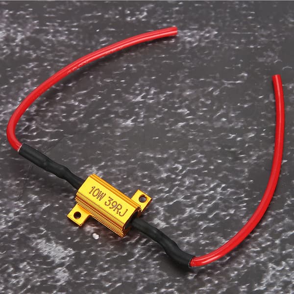 2. generations LED-dekoder Anti Hyper Flash Fejlfri Trådviklet Belastningsmodstand 10W 39 Ohm