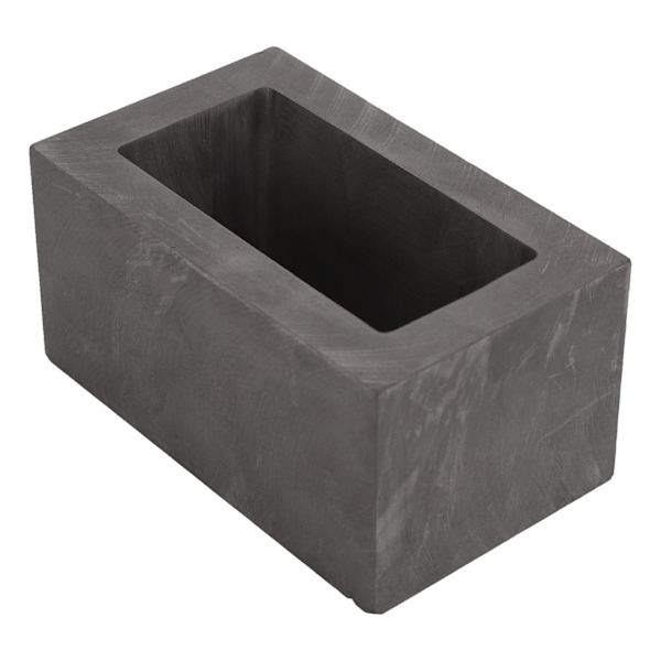 Rektangulær grafittblokkform for smelting av gull, sølv, aluminium
