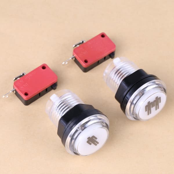 LED Arkadspel Start Spelarknappar DIY Kit 1P 2P