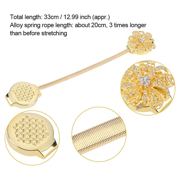 Foldbar Magnetisk Blomster Bælteclips Spændeholder Tilbehør Hjem Guld