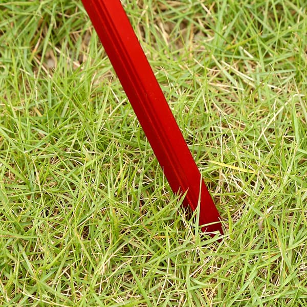 18 cm teltplugger i aluminiumlegering - 4-pakning (rød)