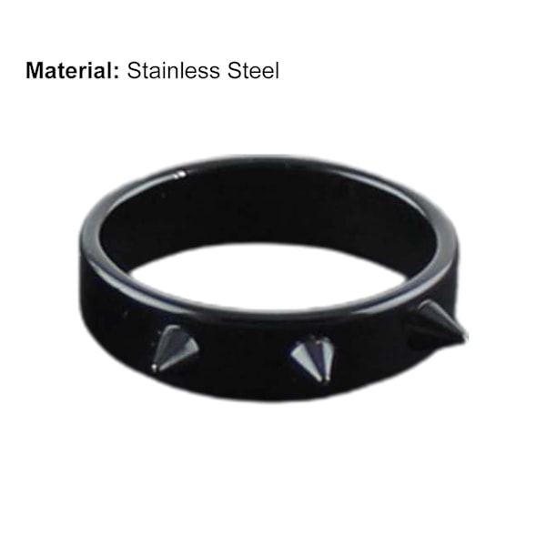Bärbar Ring Easy Match Rostfritt Stål Dekorativ Utsökt Finger Ring For Daily Black