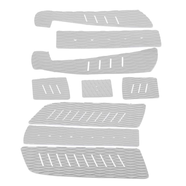 EVA Surfbräda Deck Traction Pad Longboard Paddle Board Mat Vit