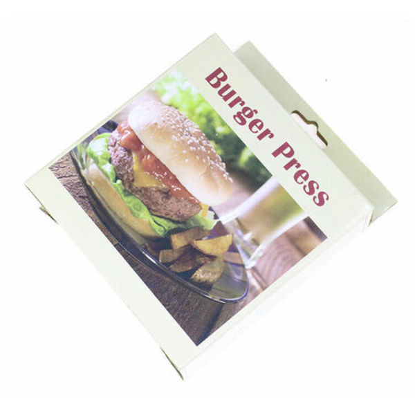 Hamburgerpresse - 12 cm hakket bøfpresse - Burgermaskine til hakket kødkøkken - Aftagelig bund - Grillgrill Pa