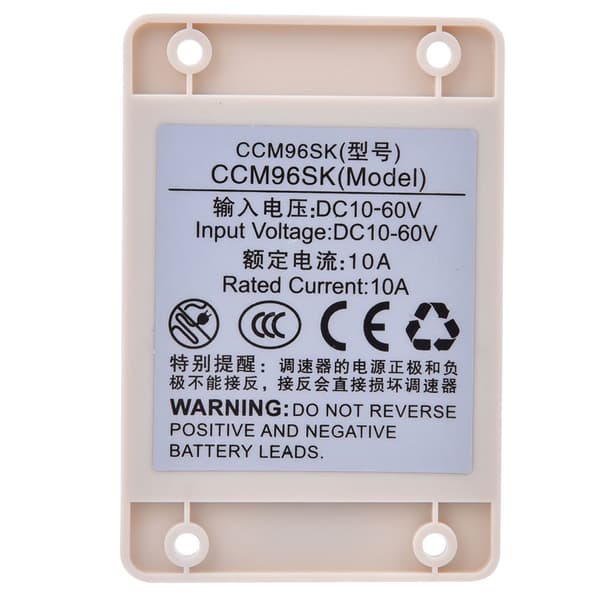 CCM96SK DC Motor Hastighetskontroller Vanntett Høy Effekt 10V til 60V 20A