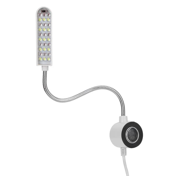 30 LED Magnetisk Base Arbeidslys Halslys US Plugg AC 110-250V