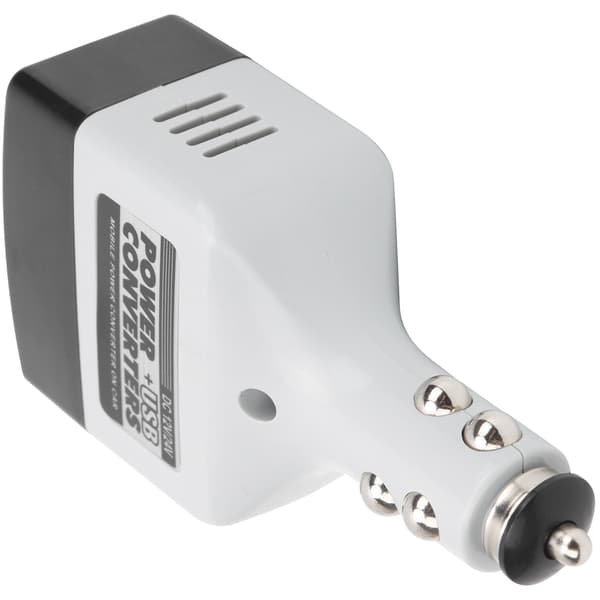 12V 24V Mobil Strømomformer USB Billader Svart