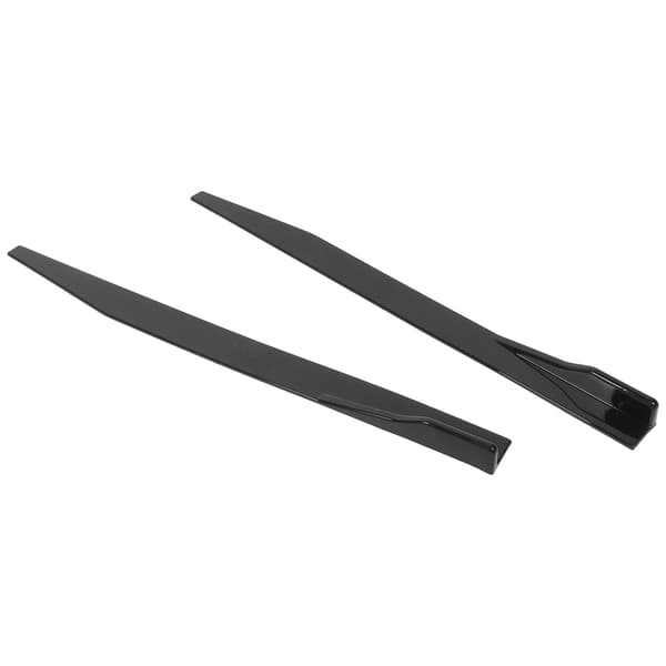 Universal 2 stk Bil Sideskjørt Splitter Lip Winglet Diffuser 120cm 47.2in Gloss Svart