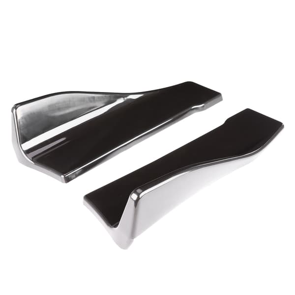 2 stk. Universal Bagagerumsdiffusor Lip Sideskørter Glans Sort med Monteringsskruer