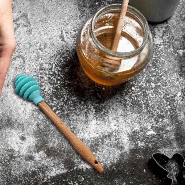 5 kpl hunajaroisketanko pitkä kahva tarttumaton silikoni viskoosinen aine hunajakauha toimistoon