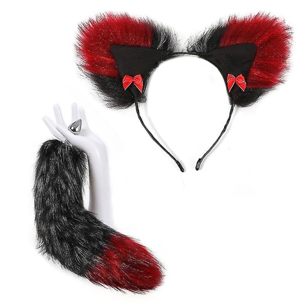 Piger Cosplay Hair Hoop Furry Ører Haler Foto Prop Halloween Fest Hovedbeklædning 4