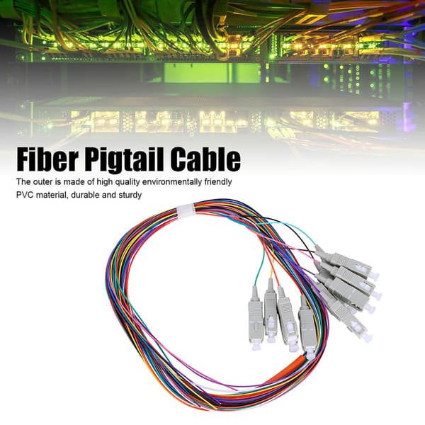 Fiber Pigtail-kabel Multimode Carrier Class 12 Core SC UPC 62.5 125 PVC-mantel