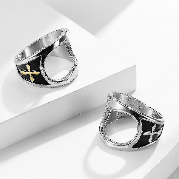Rostfritt stål Flasköppnare Ring Ring Retro Cross Flaska