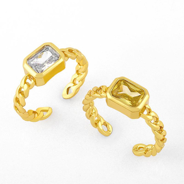 Sormus Vintage Zircon Geometry Stud Muotikorut Ac9618 white