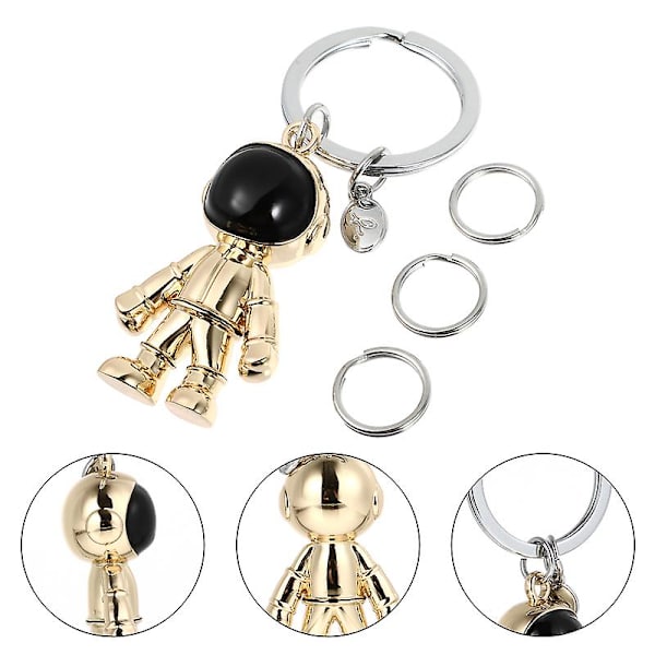 Space Robot Nyckelring Creative Space Man Nyckelring Legering Space Robot Nyckelring (guld)