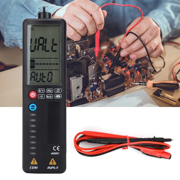 Berøringsfri LCD Digital Dual Mode Smart Multimeter Spændingsdetektor Modstand Frekvens Tester