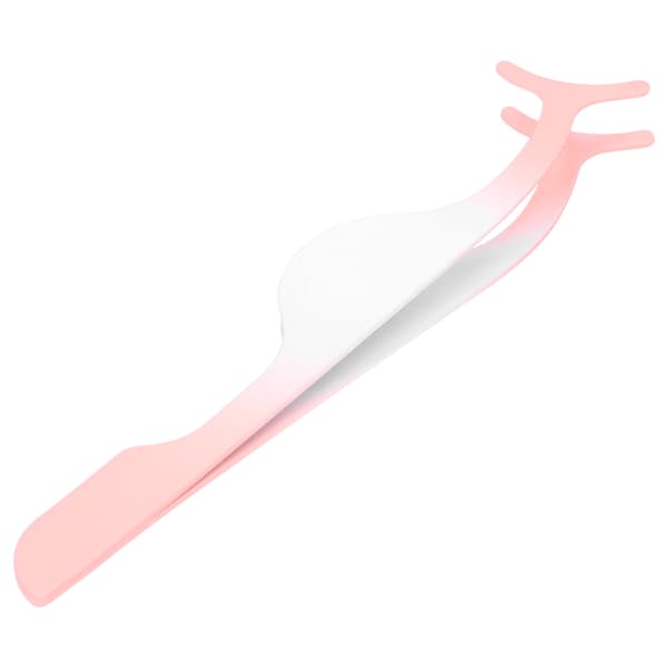 Øjenvippeapplikator i rustfrit stål Bærbar falske øjenvippepincet Clip Makeup Tool Gradient Orange
