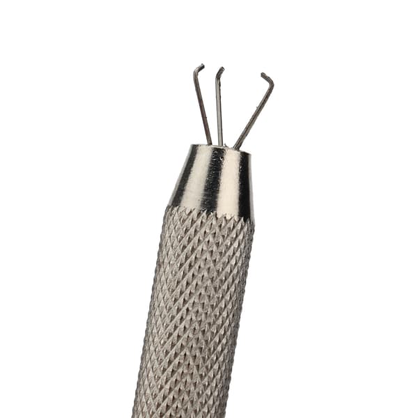Diamantklo-smyckesplockverktyg i rostfritt stål, pincett för pärlor, 3-pack