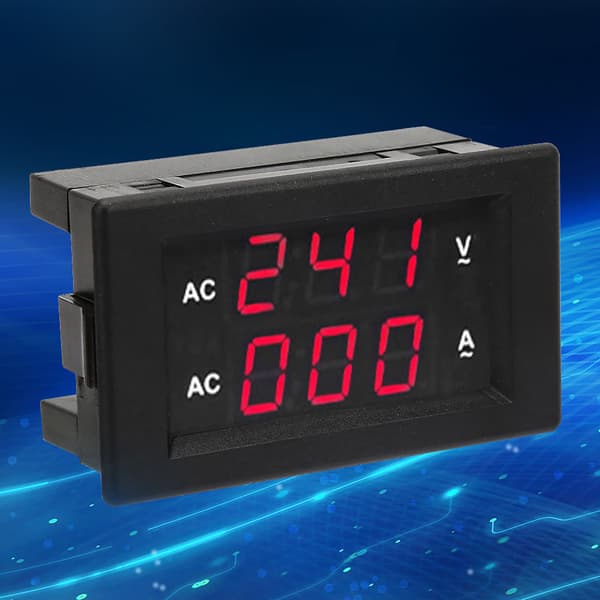 Digital AC Voltmeter 100-300V og Ampere Meter 0-100A med LED-display (rød)