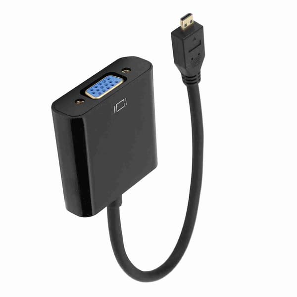 Micro HDMI til VGA Video Converter Adapter 1080P med Strømforsyning til Raspberry Pi 4B