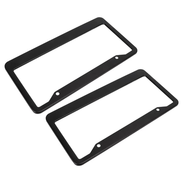 2. Nummerpladeramme Sort Aluminiumlegering Robust Holdbar Nem Installation Original Standardholder