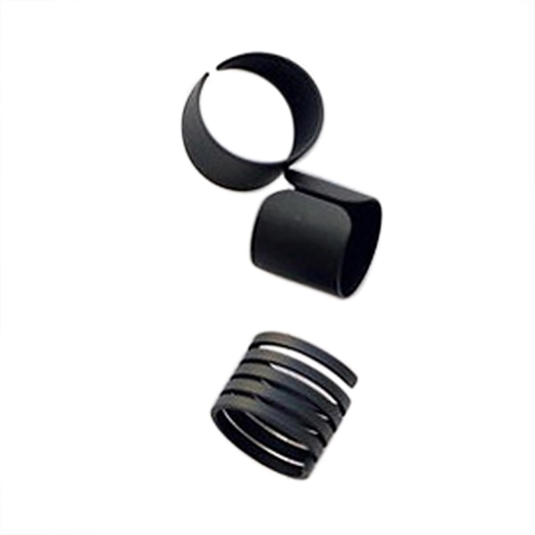 3kpl Fashion Black Stack Plain Above Knuckle Band Midi Rings Set päivittäiseen käyttöön