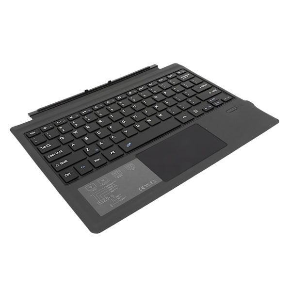Trådløst Bluetooth-tastatur med touchpad til Surface Pro 7 Plus 7 6 5 4 3 33ft rækkevidde sort