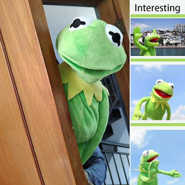 Frosch Puppet Plys Dyre-muppet Show Doll Of Frog Hånddukker Plys Legetøj Juleferie gave til børn 60cm /grøn