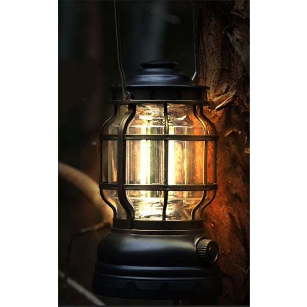 Campinglampa, Utomhuslampa, Bärbar battericampingslampa (matt silver)
