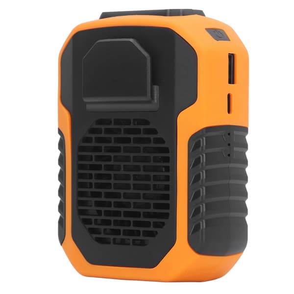 Mini USB Genopladelig Clip Fan 6000mAh 5V 2A 3 Hastighed Bærbar Orange Arbejdsventilator
