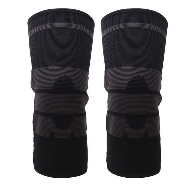 2-pack Sport Knäskydd Stickade Varma Knäskydd för Basket Vandring Löpning Klättring