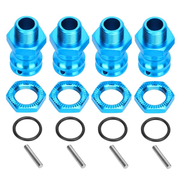 Aluminiumlegering 17 mm hex-hjulförlängningsadapter (4st) - 1/8 RC bilmodell (blå)