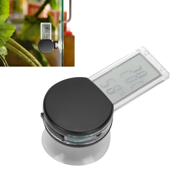 Digitalt Reptil Terrarium Termometer Hygrometer Svart