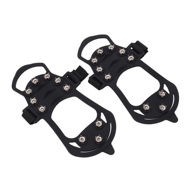 2-pack 10-stegs stålskoskydd Rostsäkra hållbara isgreppor XL-storlek