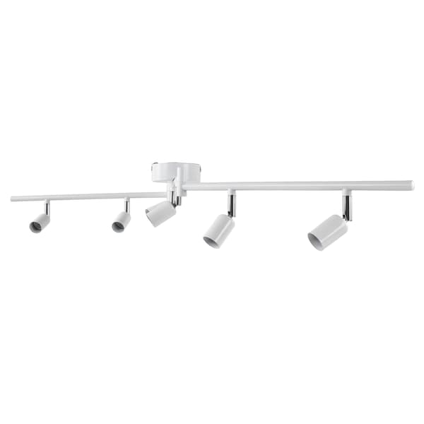 Roterbart spotlight-hode 6-veis taklampe GU10-sokkel 85-265V hvit