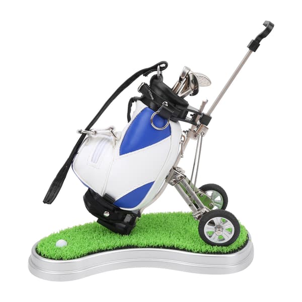 Zinklegering Golf Pen Sæt 3 Kuglepenne Mini Taske Blå Hvid Base