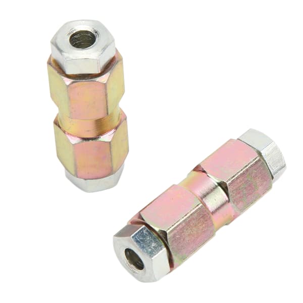 2 messingrørkoblinger 10 mm 0,39 tommer innvendig/utvendig gjenge for 3/16 tommer oljerør