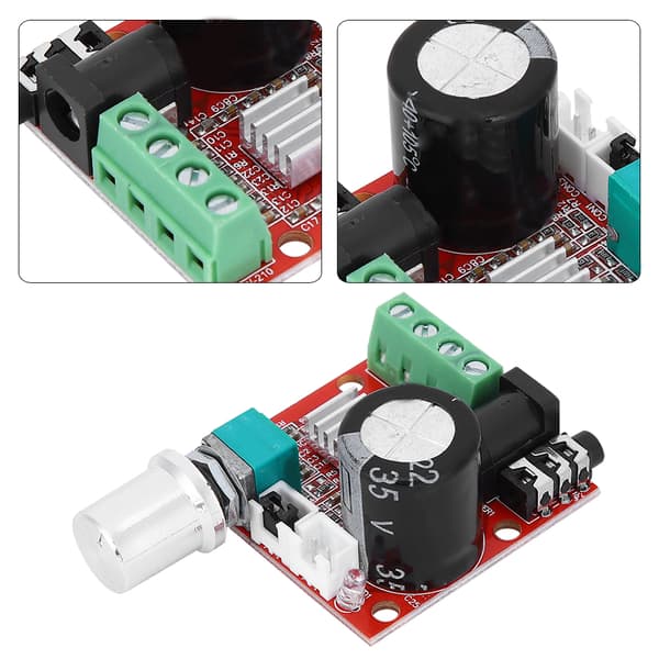 Digital Mini Stereo Audio Volume Potentiometer Forstærkermodul PAM8610 DC 8V til 12V