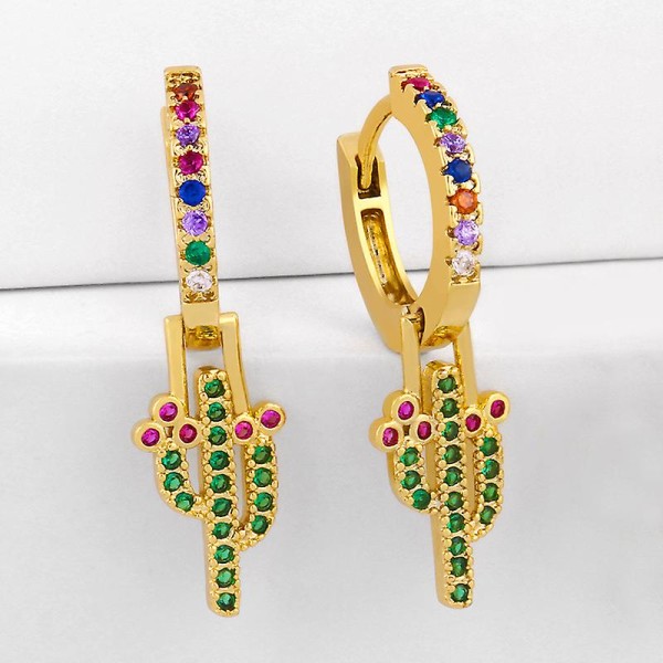 Korvakorut Vintage Zircon Cross Muotikorut Ac9347 cross