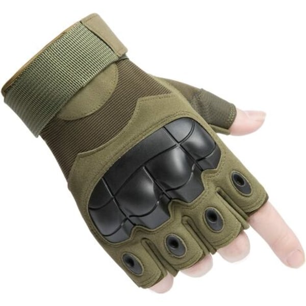 Huntvp Halvfinger Taktiske Handsker Mænd Kvinder Udendørs Sport til Kamp, Militær, Motorcykel, Paintball, Camouflage,L