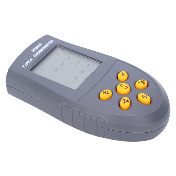 Digital Termometer Dubbelkanal LCD-Skärm Temperaturmätningsutrustning HS6802