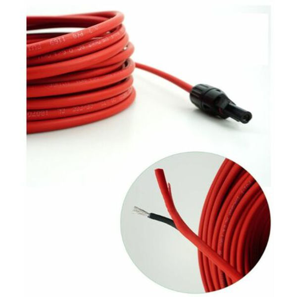 Solpanelsförlängningskabel med kontakt, 14AWG, 1m