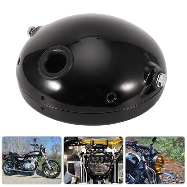 7 tums järn motorcykel modifiering LED strålkastarhus (svart)