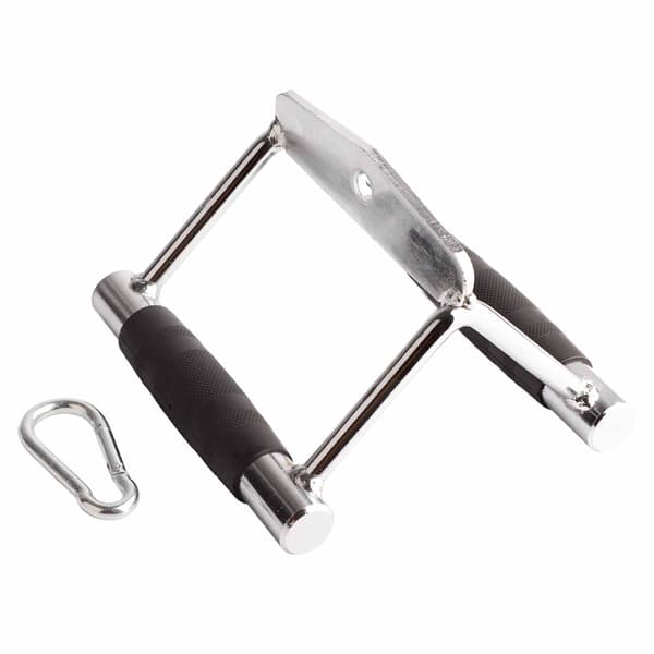 Fitness Triceps V Bar Press Ned Stang Rustfritt Stål Gummigrep