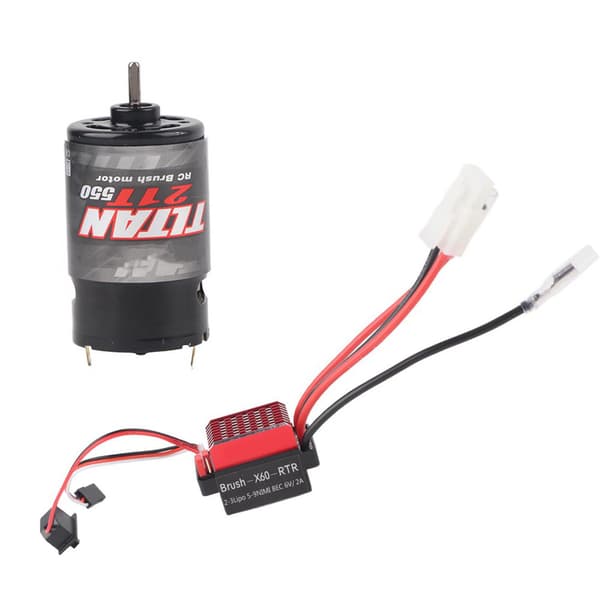 Borstad 550 Motor 360A Elektronisk Hastighetskontroller ESC for 1/10 RC Bil 21T