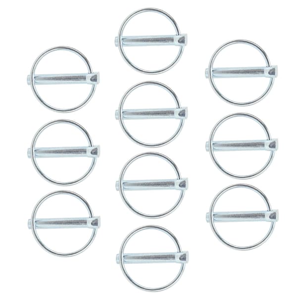 10-pack rostfria ringstiftklämmor 6 mm x 45 mm för cykel, lastbil, båt, släpvagn, traktor, länkagelås