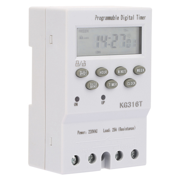 KG316T 220V Mikroprocessor Tidbrytare Programmerbar Automatisk Digital Timer